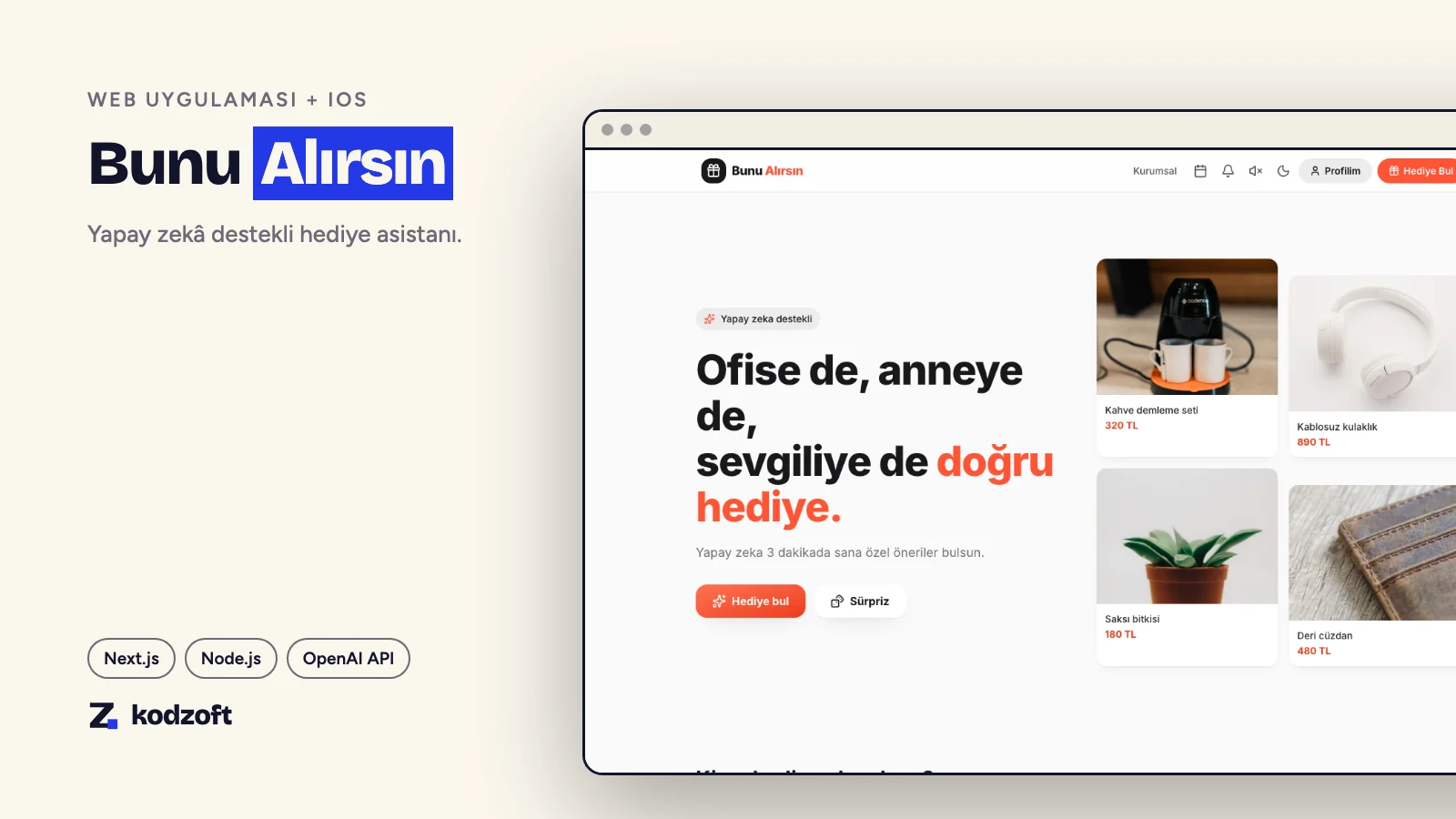 Bunu Alırsın: an AI-powered gift assistant